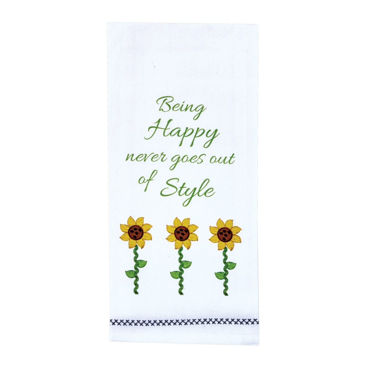 Park Designs Being Happy Dishtowel - Set of 6