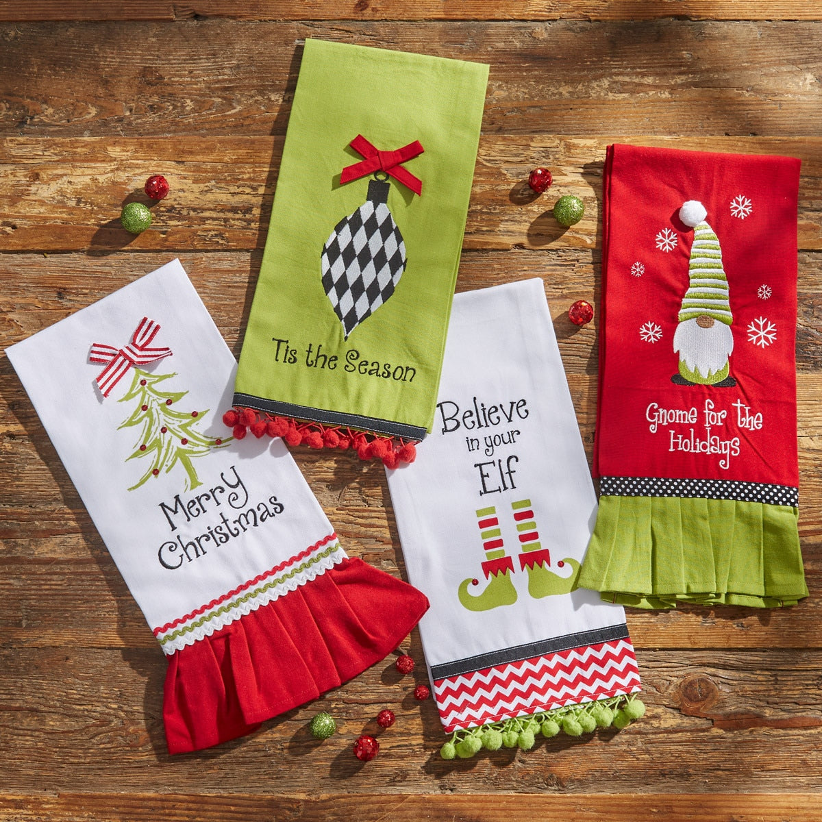 Park Designs Gnome For The Holidays Decorative Dishtowel - Set of 2