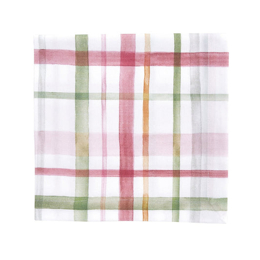 Park Designs Bella Watercolor Plaid Napkin - Set of 4
