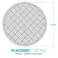 Park Designs Berry Frost Quilted Round Placemat 15" Dia - Set of 12