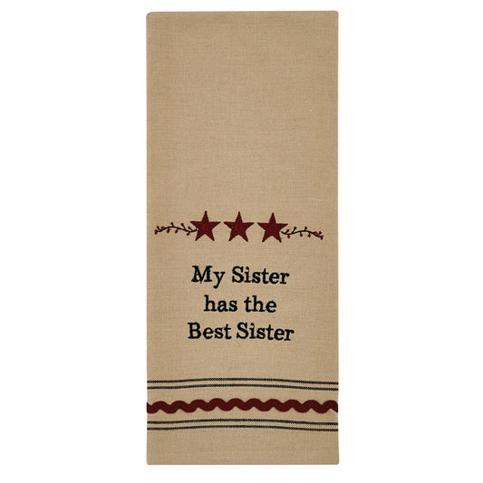 Park Designs Best Sister Dishtowel - Set of 2