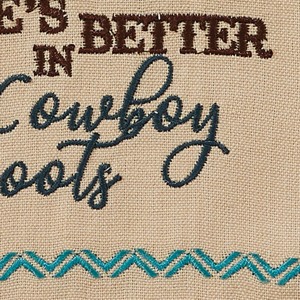 Park Designs Better In Cowboy Boots Dishtowel - Set of 6