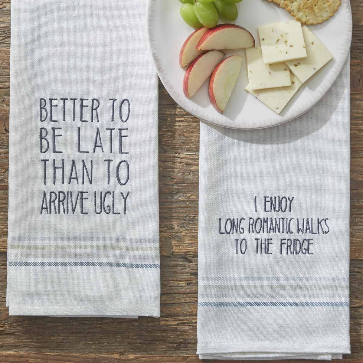 Park Designs Better To Be Late Dishtowel - Set of 3