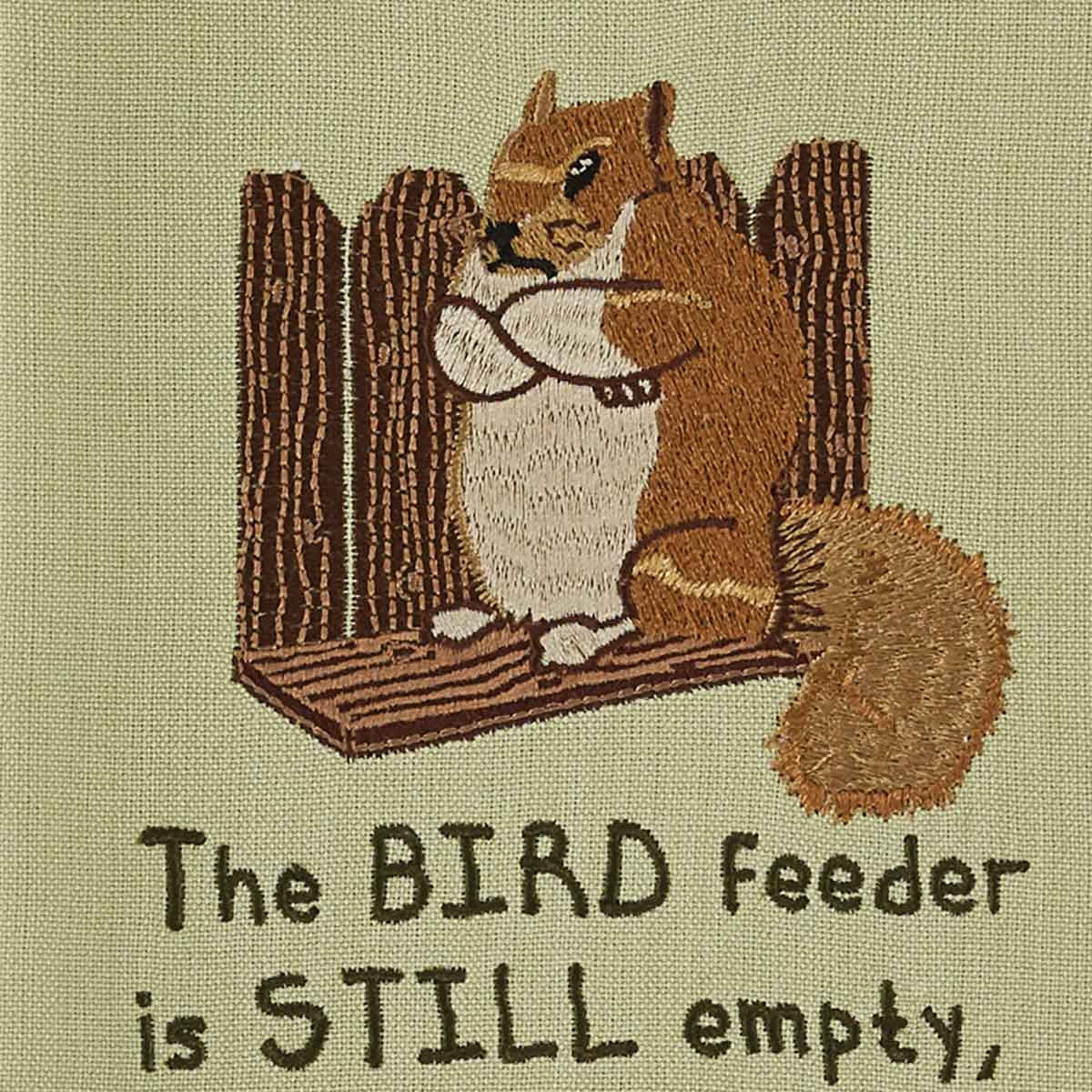 Park Designs Bird Feeder's Still Empty Embroidered Dishtowel - Set of 2