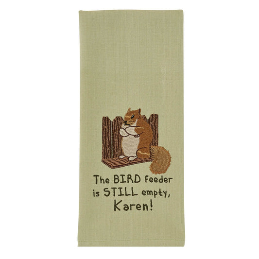 Park Designs Bird Feeder's Still Empty Embroidered Dishtowel - Set of 2