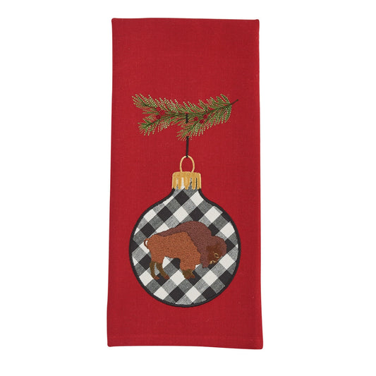 Park Designs Bison Ornament Embroidered Dishtowel - Set of 2