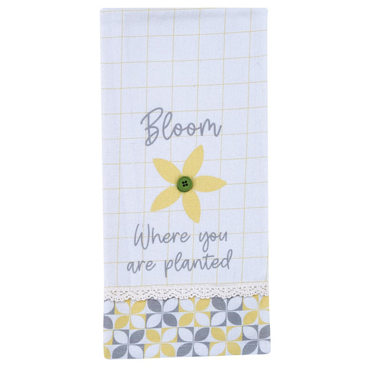 Park Designs Bloom Flour Sack Dishtowel - Set of 2
