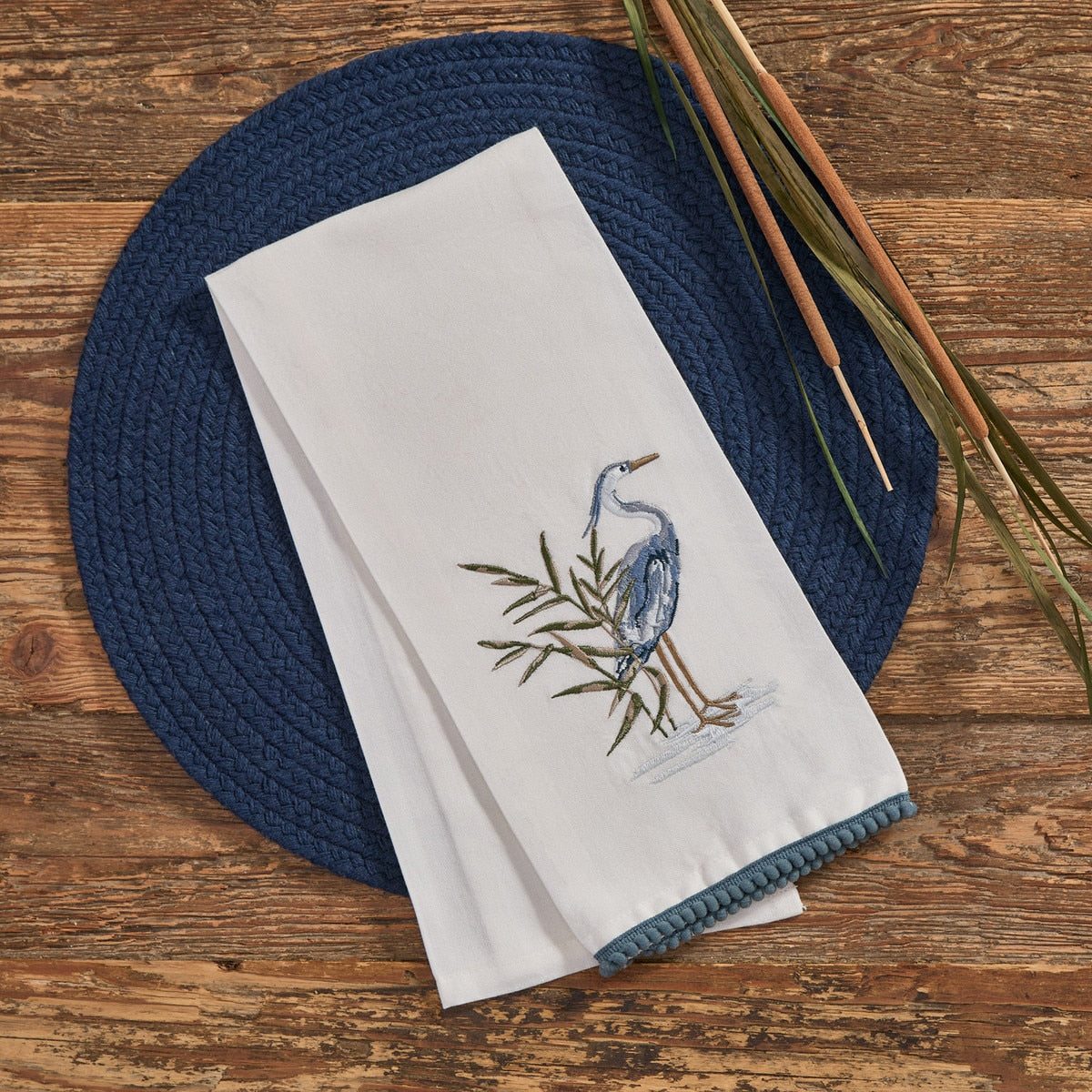 Park Designs Blue Heron Decorative Dishtowel - Set of 6