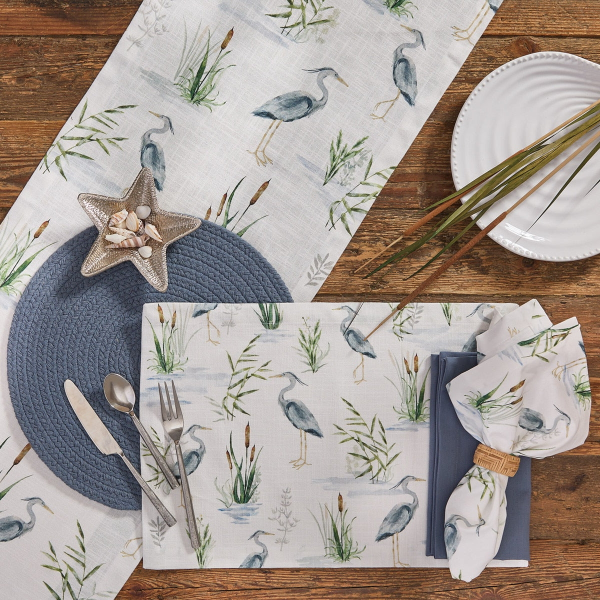 Park Designs Blue Heron Napkin - Set of 12