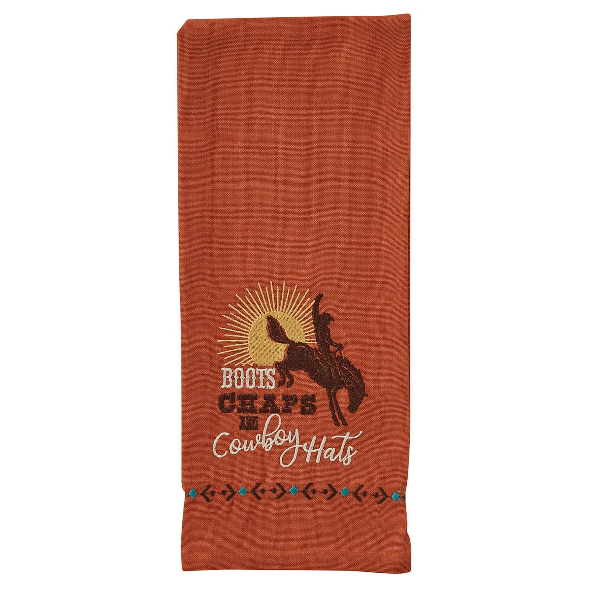 Park Designs Boots, Chaps And Cowboy Hats Dishtowel - Set of 6
