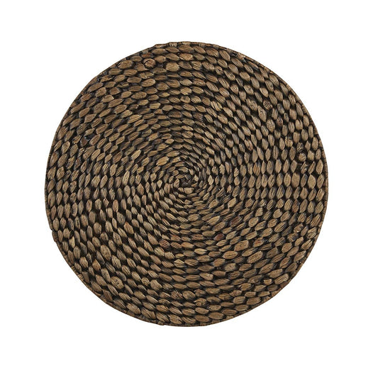 Park Designs Braided Hyacinth Round Placemat Brown - Set of 4