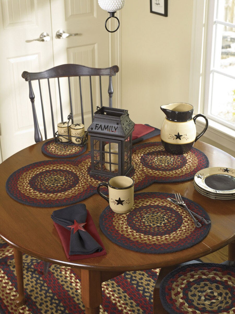 Park Designs CFolk Art Braided Round Placemat - Set of 6