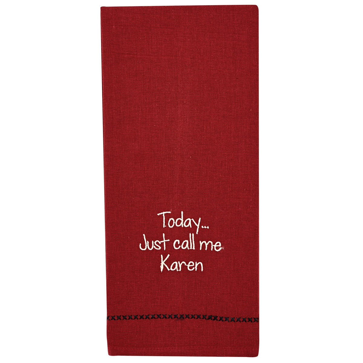 Park Designs Call Me Karen Sentiment Dishtowel - Set of 2