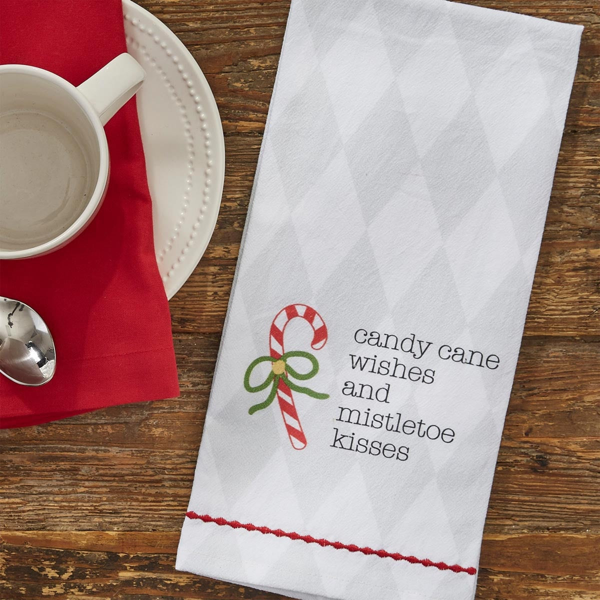 Park Designs Candy Cane Decorative Dishtowel - Set of 2