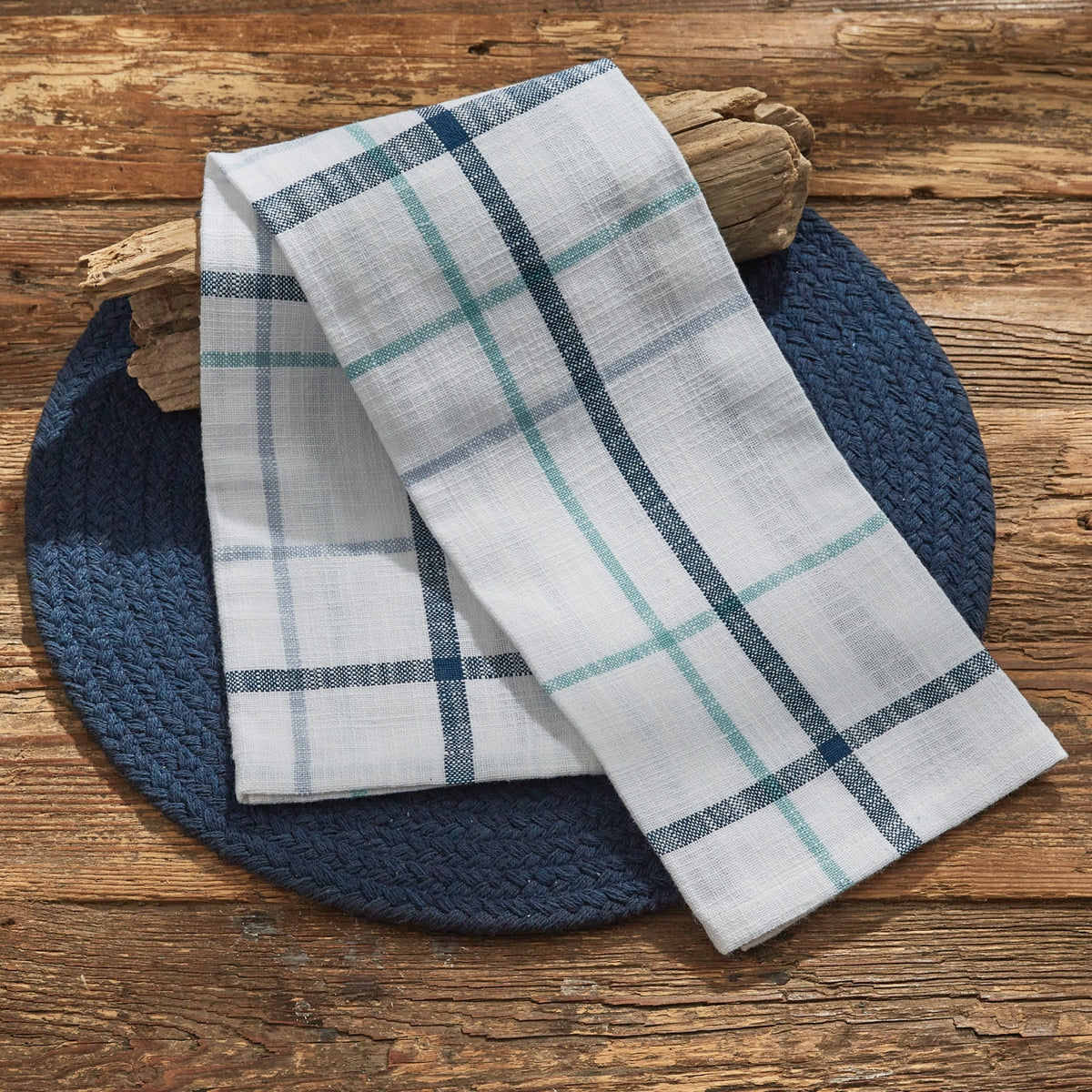 Park Designs Caspian Plaid Dishtowel - Set of 6
