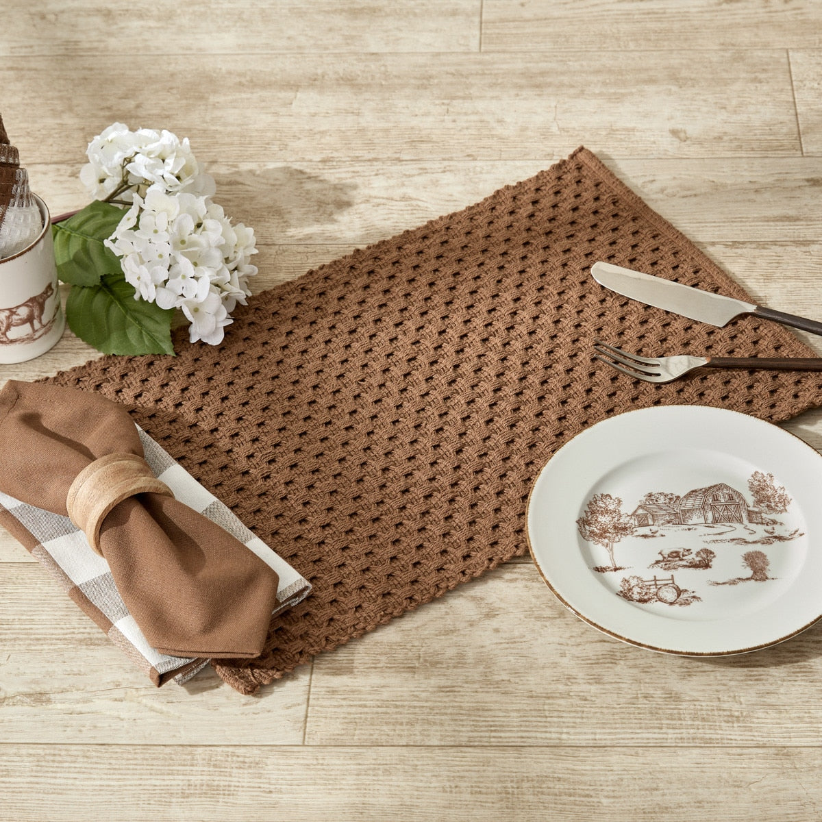 Park Designs Chadwick Placemat Brown - Set of 12