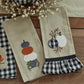 Park Designs Check And Cream Pumpkin Dishtowel - Set of 2