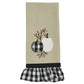 Park Designs Check And Cream Pumpkin Dishtowel - Set of 2