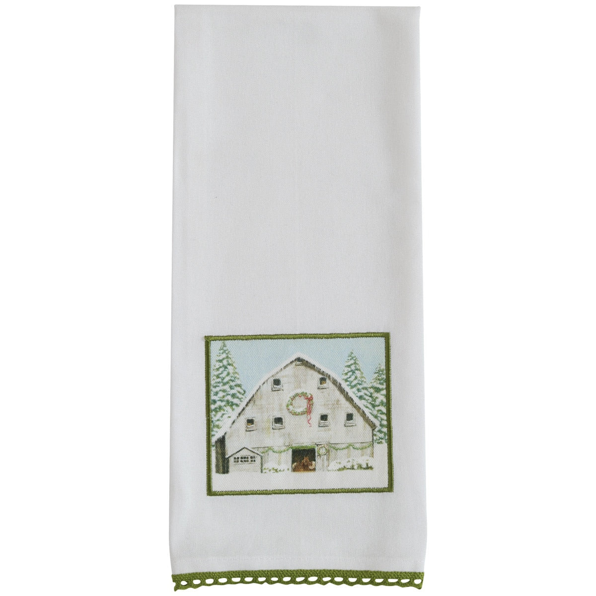 Park Designs Christmas Barn Patch Dishtowel - Set of 6