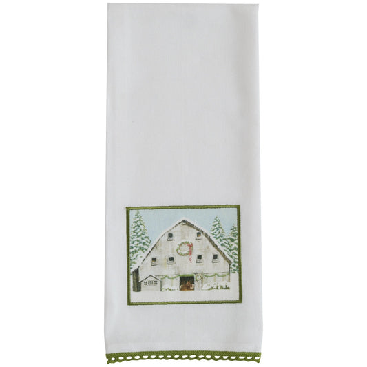 Park Designs Christmas Barn Patch Dishtowel - Set of 6