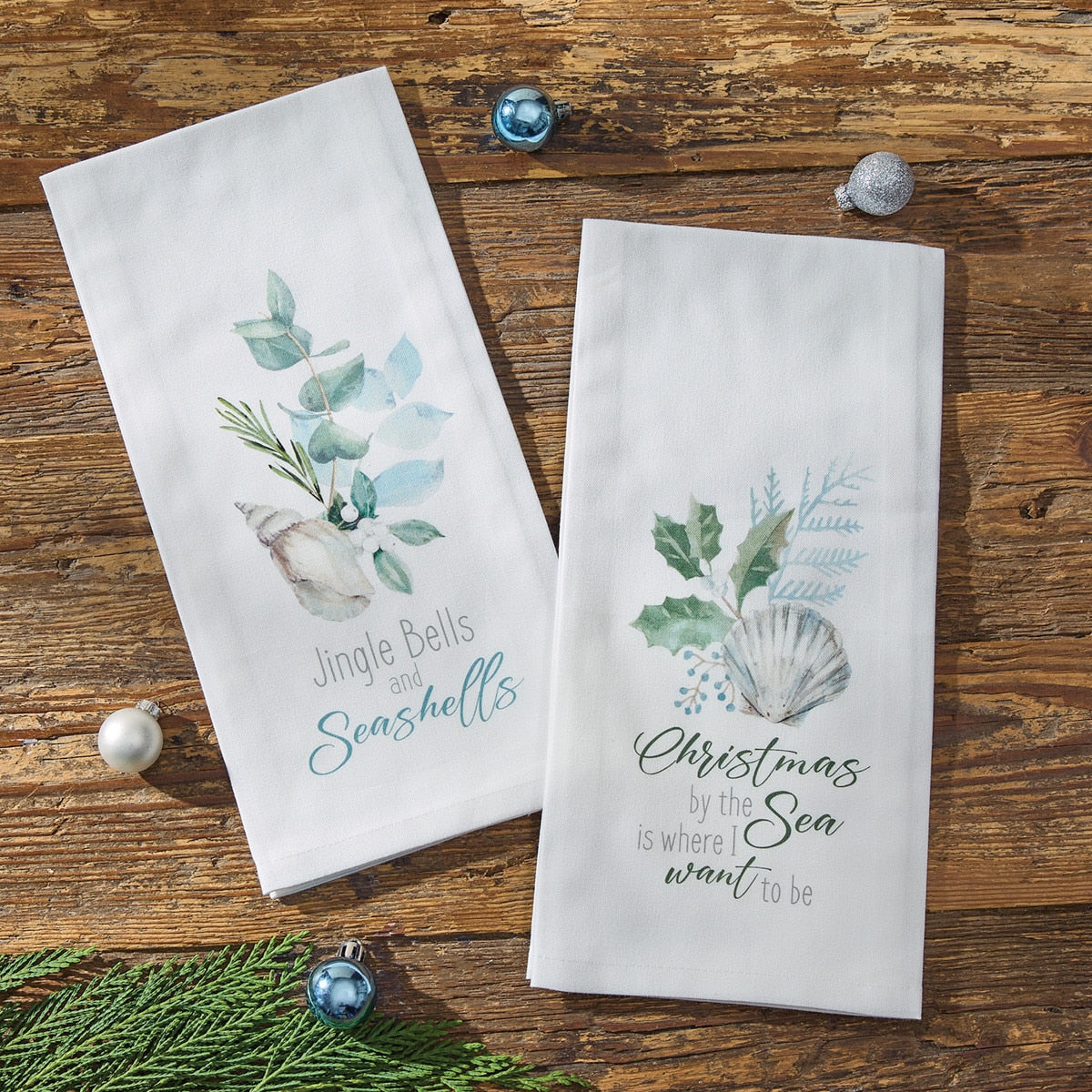 Park Designs Christmas By The Sea Dishtowel - Set of 6