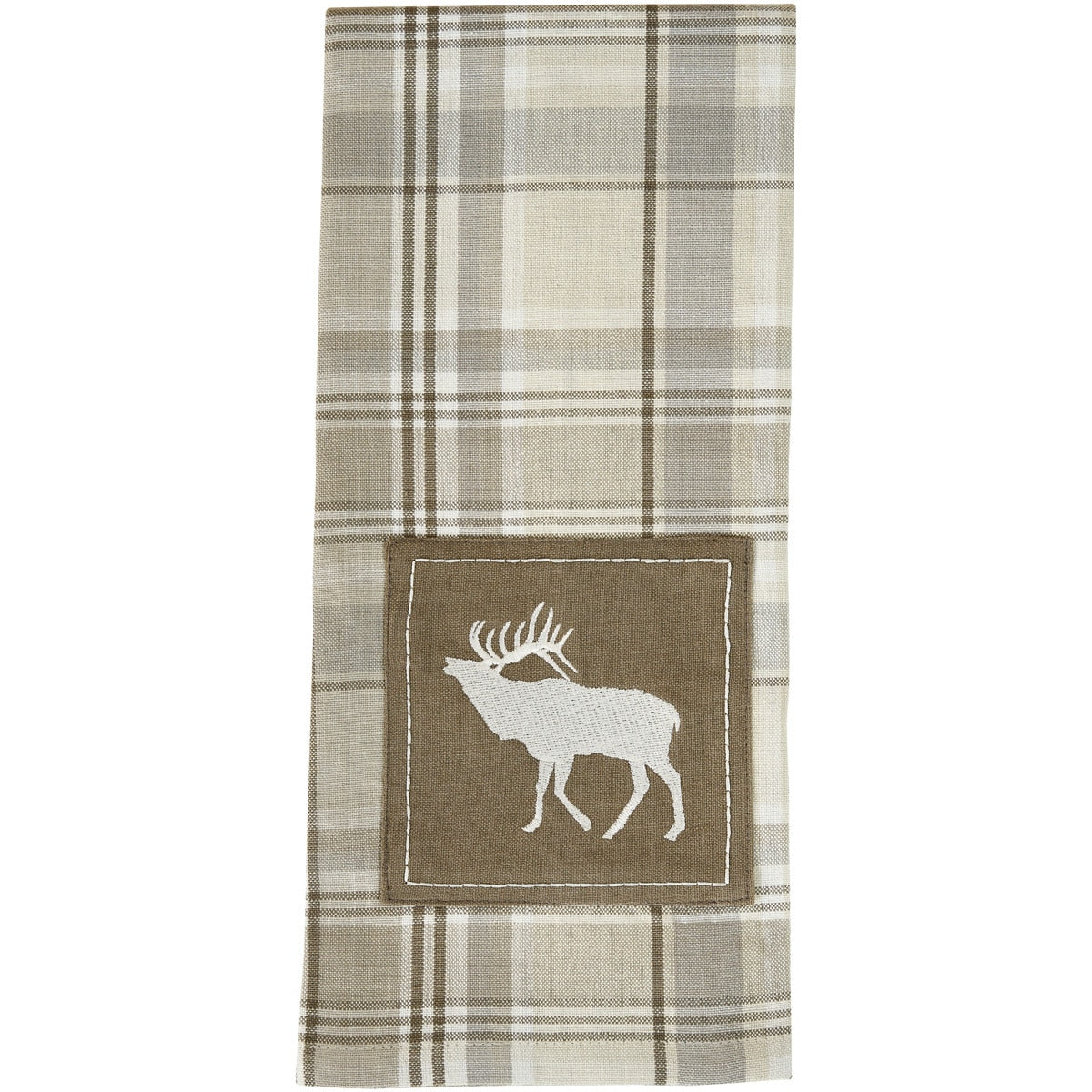 Park Designs Cliffside Plaid Elk Decorative Dishtowel - Set of 6