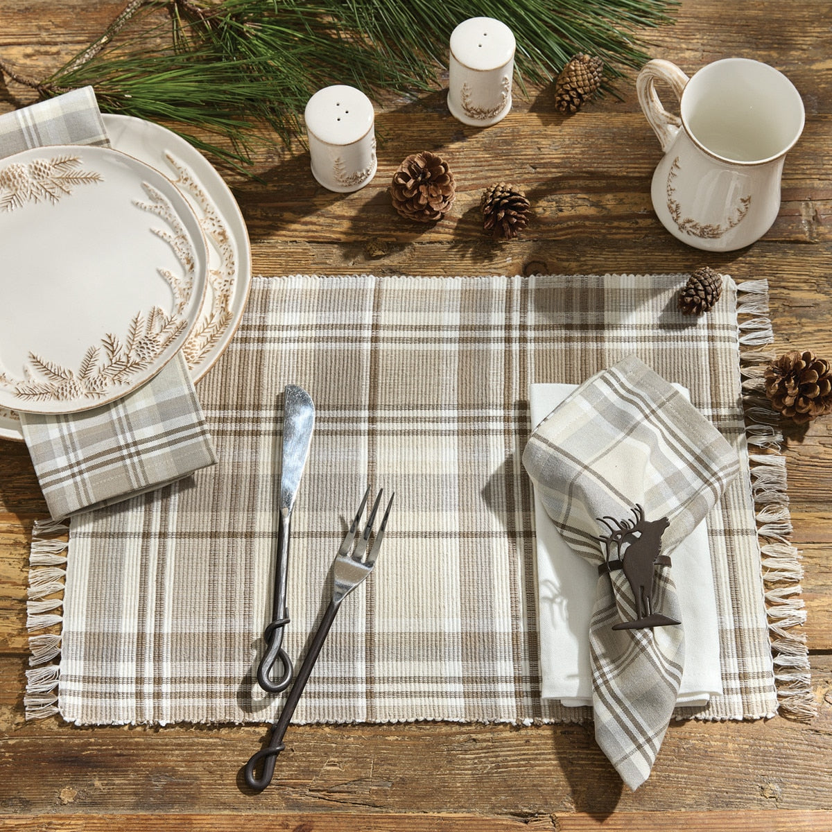 Park Designs Cliffside Plaid Placemat - Set of 12
