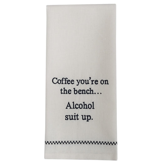 Park Designs Coffee On The Bench Sentiment Dishtowel - Set of 2