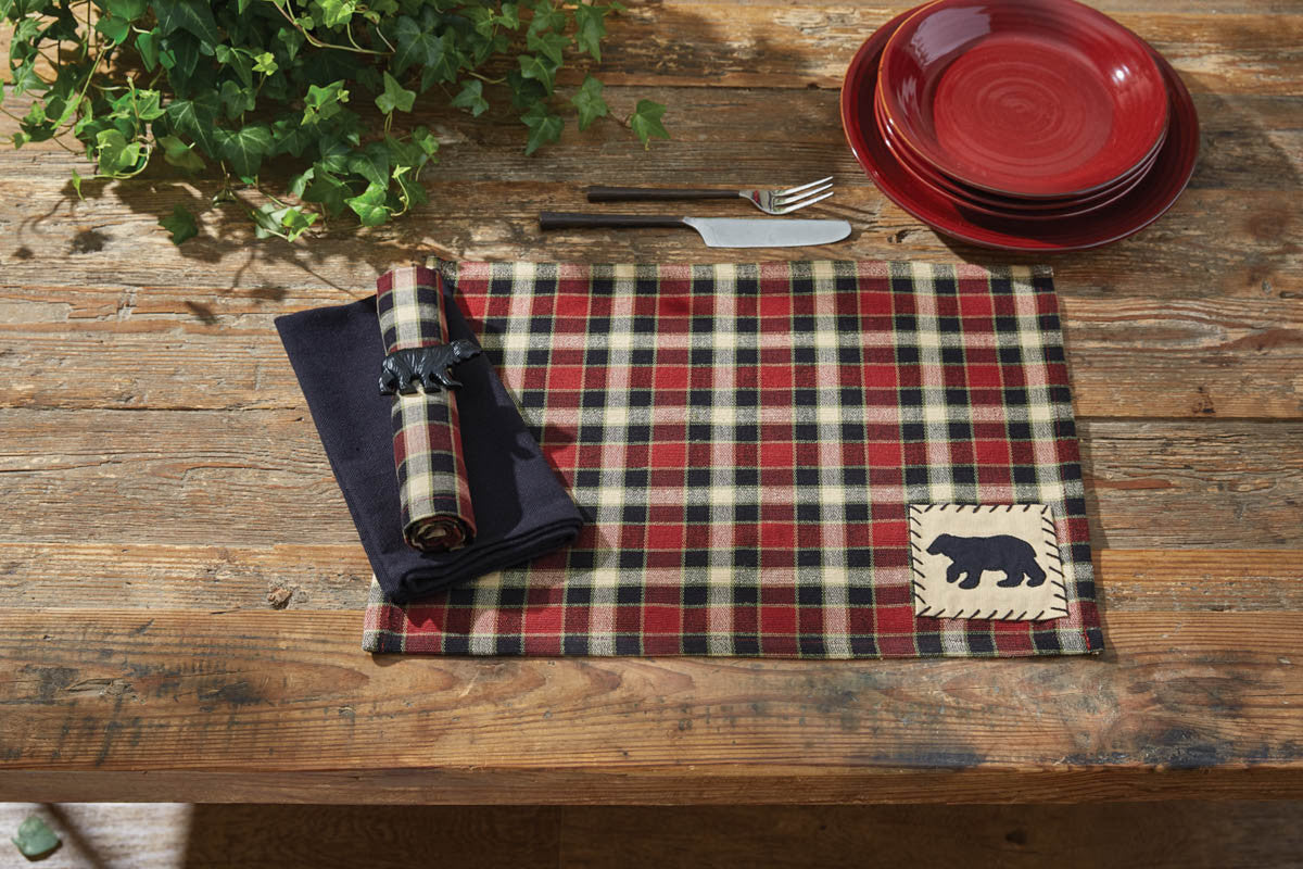 Park Designs Concord Black Bear Placemat - Set of 4