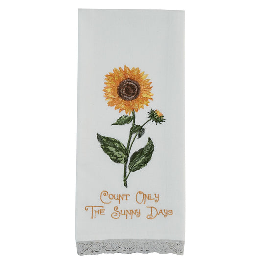 Park Designs Count Only The Sunny Days Embroidered Dishtowel - Set of 2