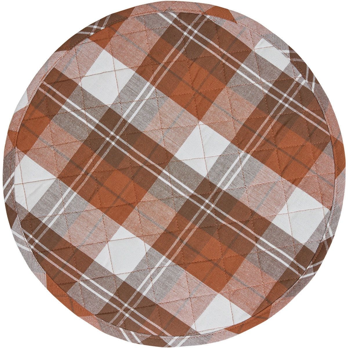Park Designs Country Plaid Quilted Placemat 15" Dia - Set of 12