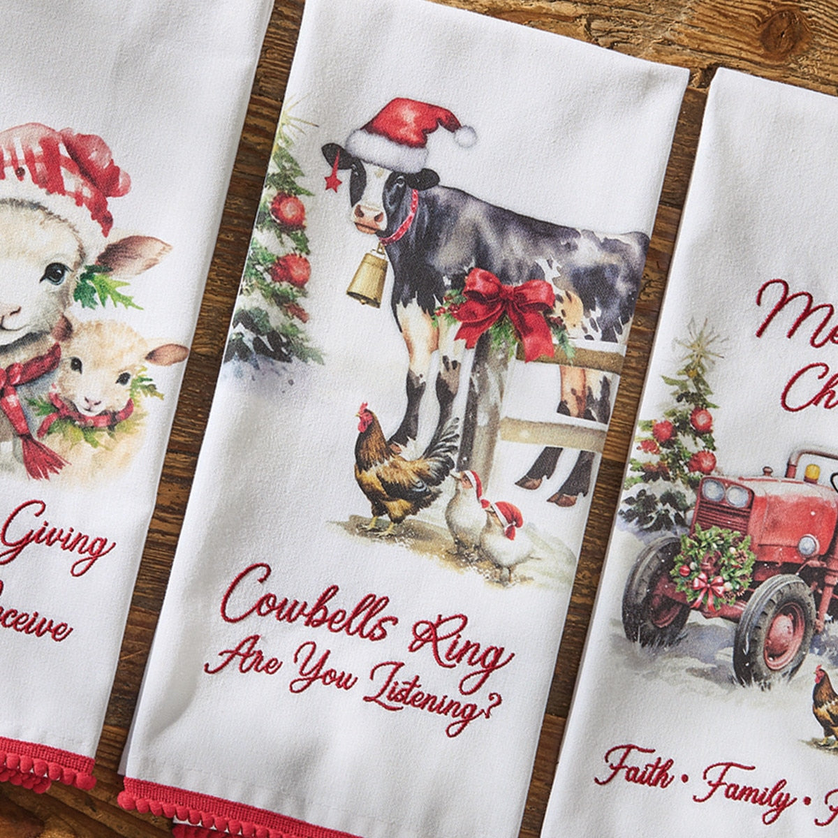 Park Designs Cowbells Ring Dishtowel - Set of 6