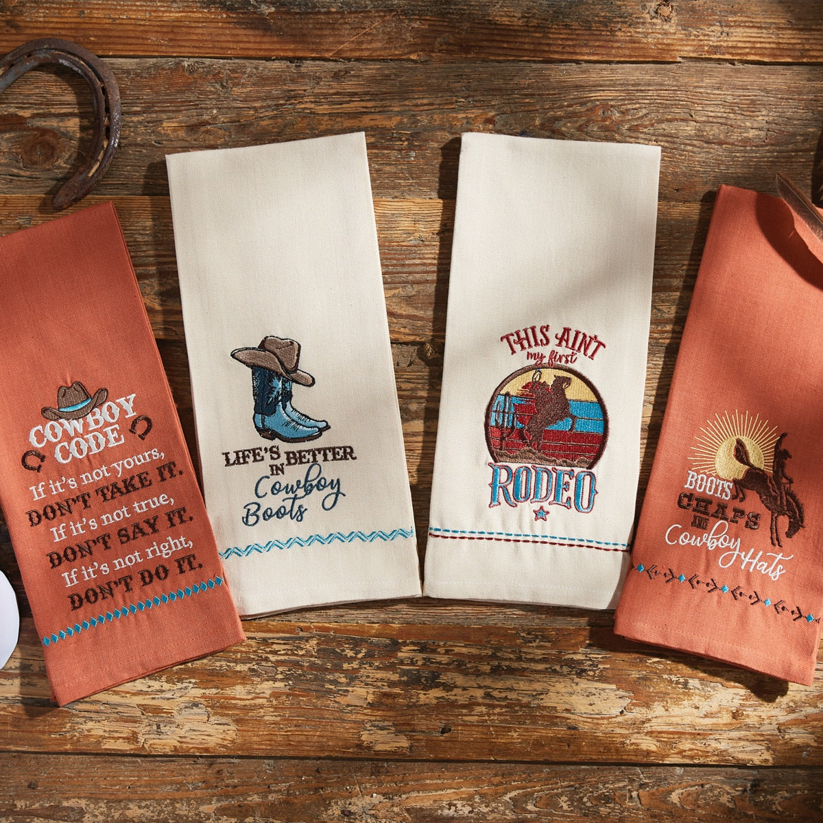 Park Designs Cowboy Code Dishtowel - Set of 6