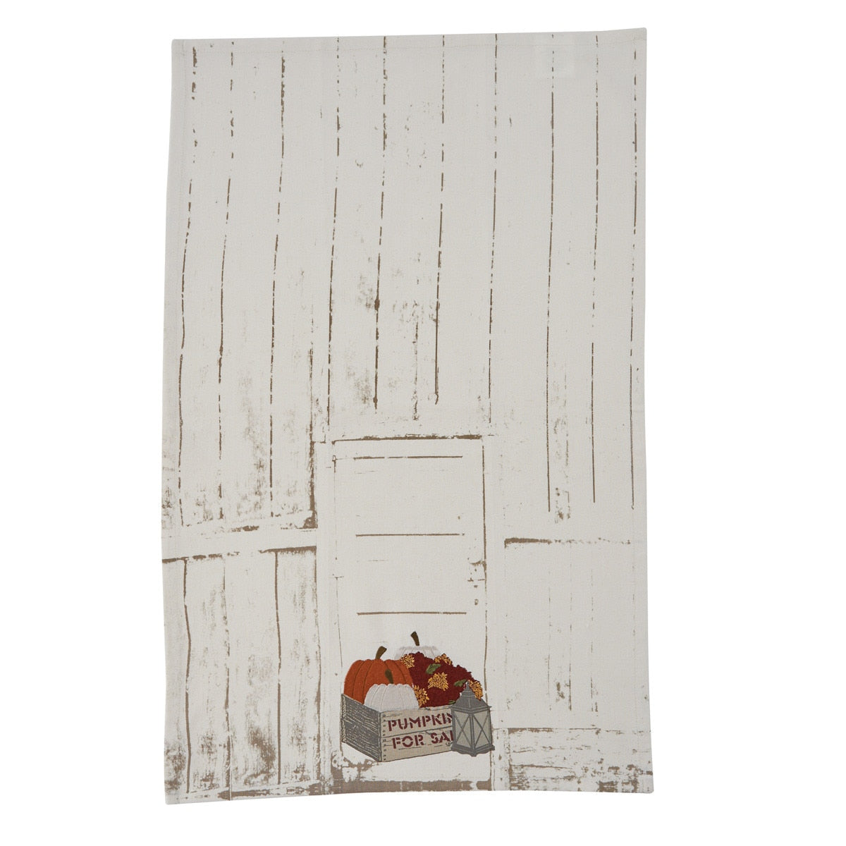 Park Designs Crate And Pumpkins Embroidered Dishtowel