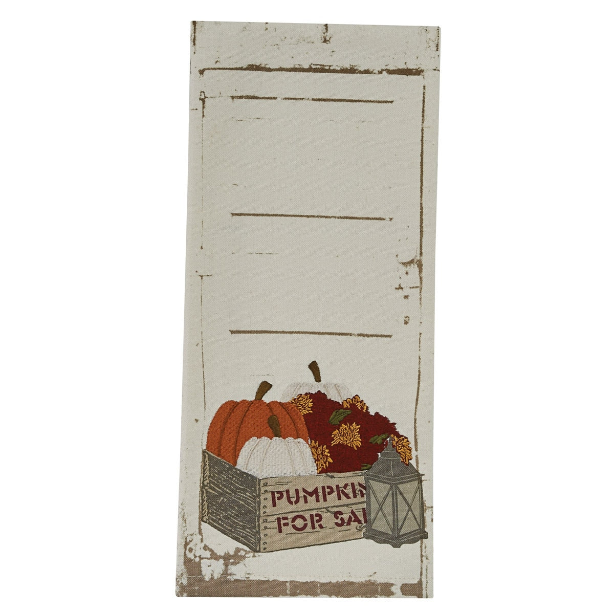Park Designs Crate And Pumpkins Embroidered Dishtowel