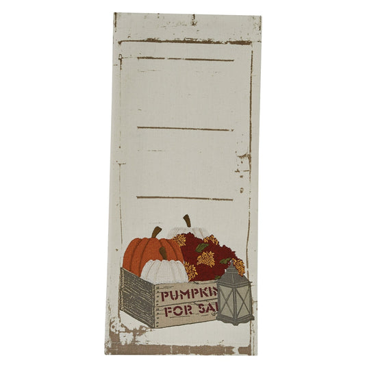 Park Designs Crate And Pumpkins Embroidered Dishtowel