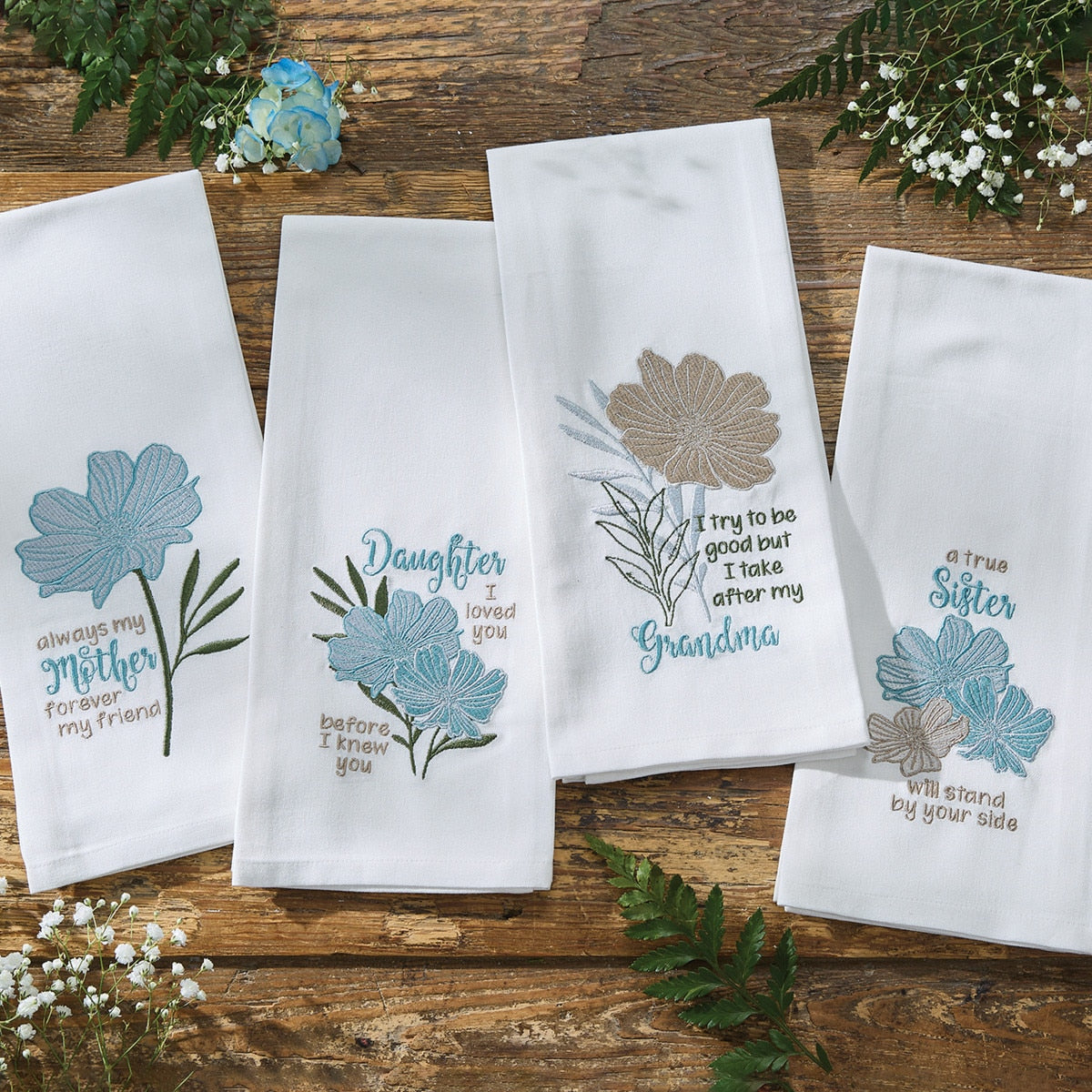 Park Designs Daughter I Loved You Embroidered Dishtowel - Set of 6