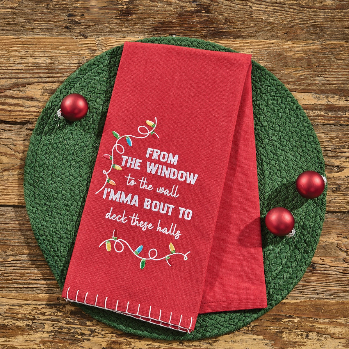 Park Designs Deck These Halls Decorative Dishtowel - Set of 6