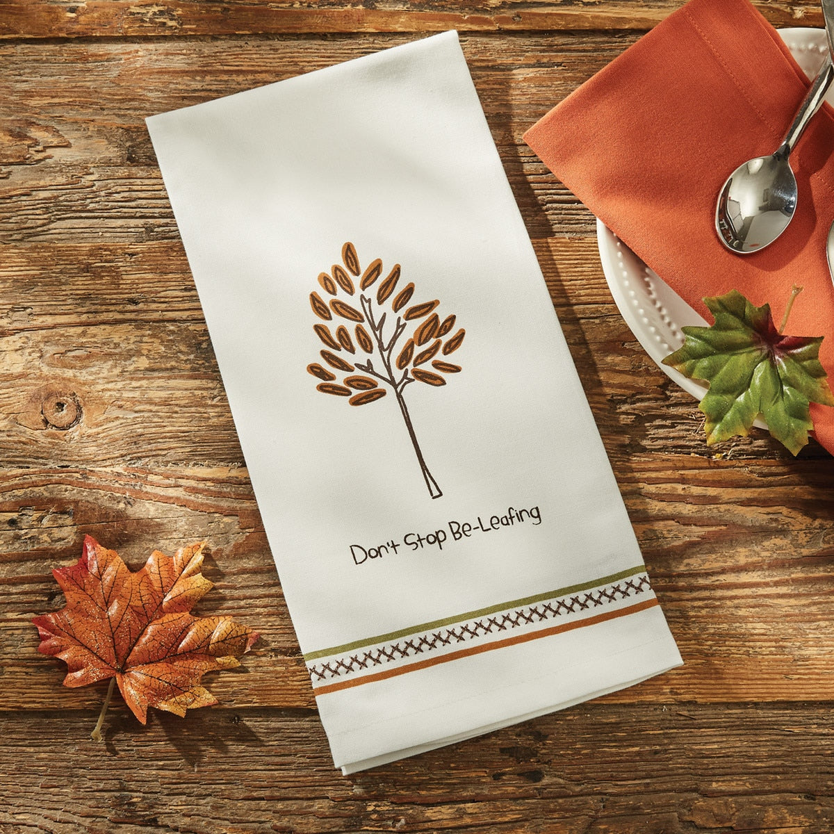 Park Designs Don'T Stop Beleafing Decorative Dishtowel - Set of 2