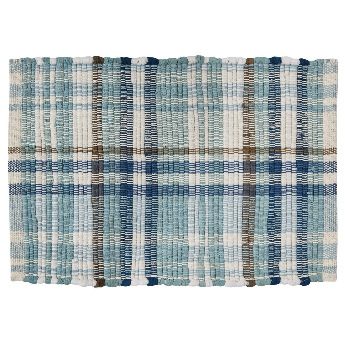 Park Designs Driftwood Plaid Chindi Placemat - Set of 12