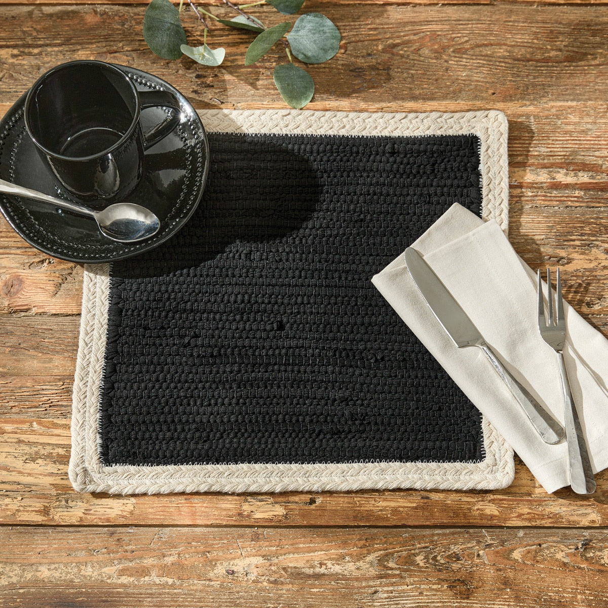 Park Designs Dune Placemat Black - Set of 12