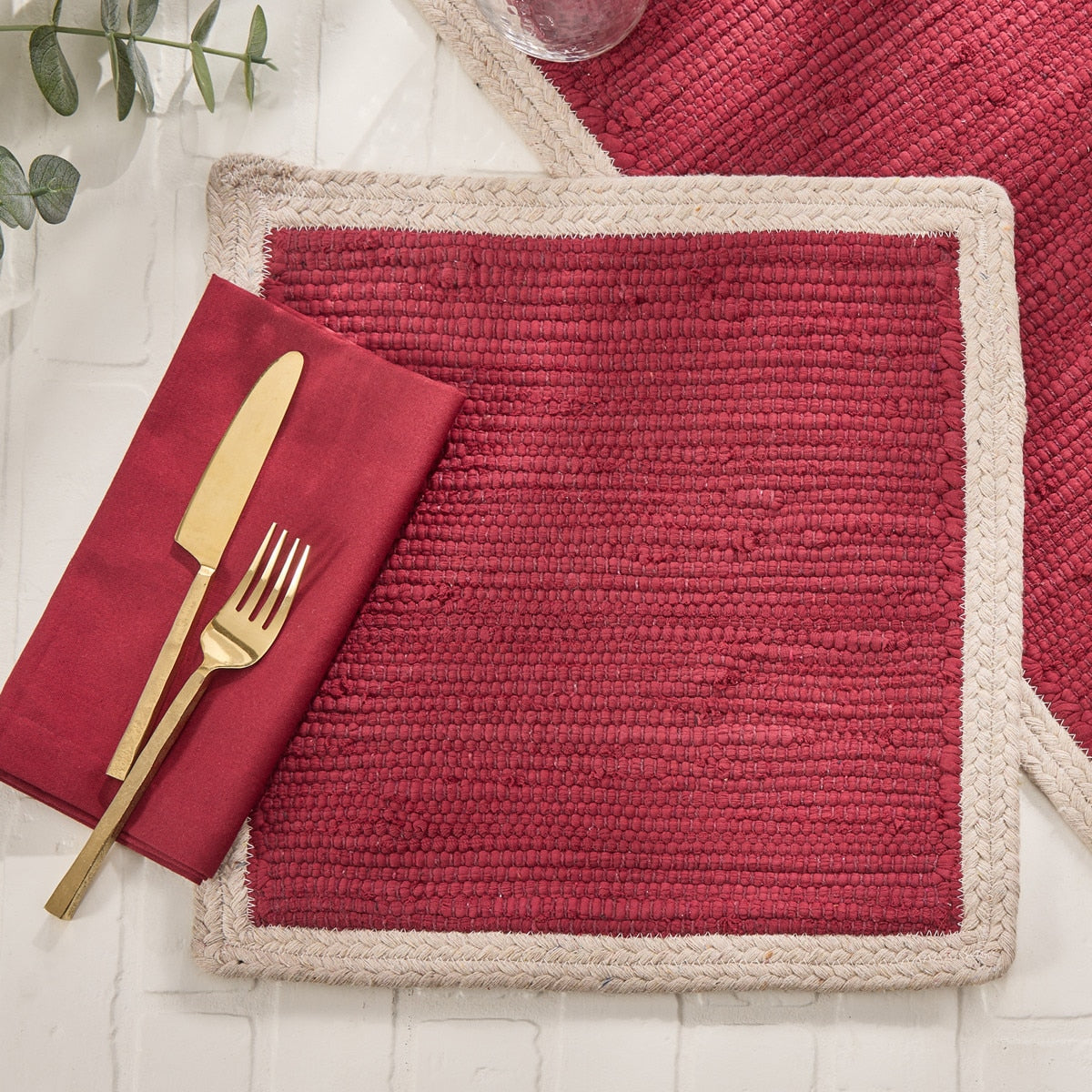 Park Designs Dune Placemat Merlot - Set of 12