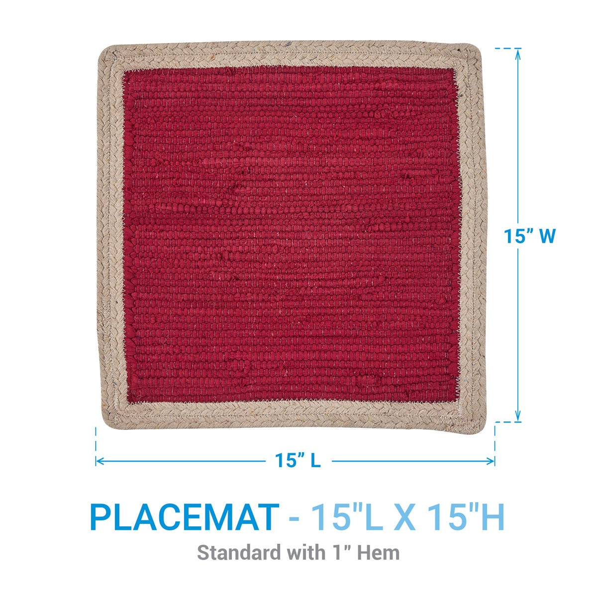 Park Designs Dune Placemat Merlot - Set of 12