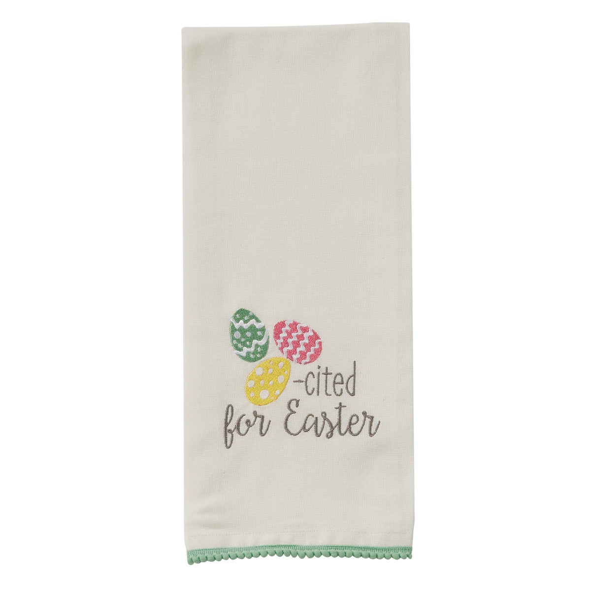 Park Designs Egg-Cited For Easter Embroidered Dishtowel - Set of 6