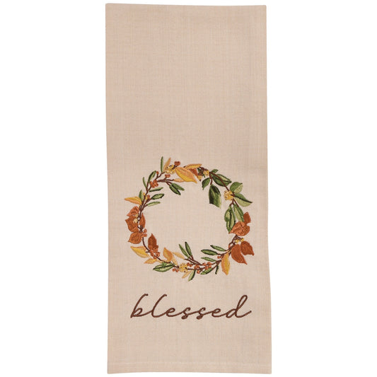 Park Designs Elderberry Wreath Embroidered Dishtowel - Set of 6