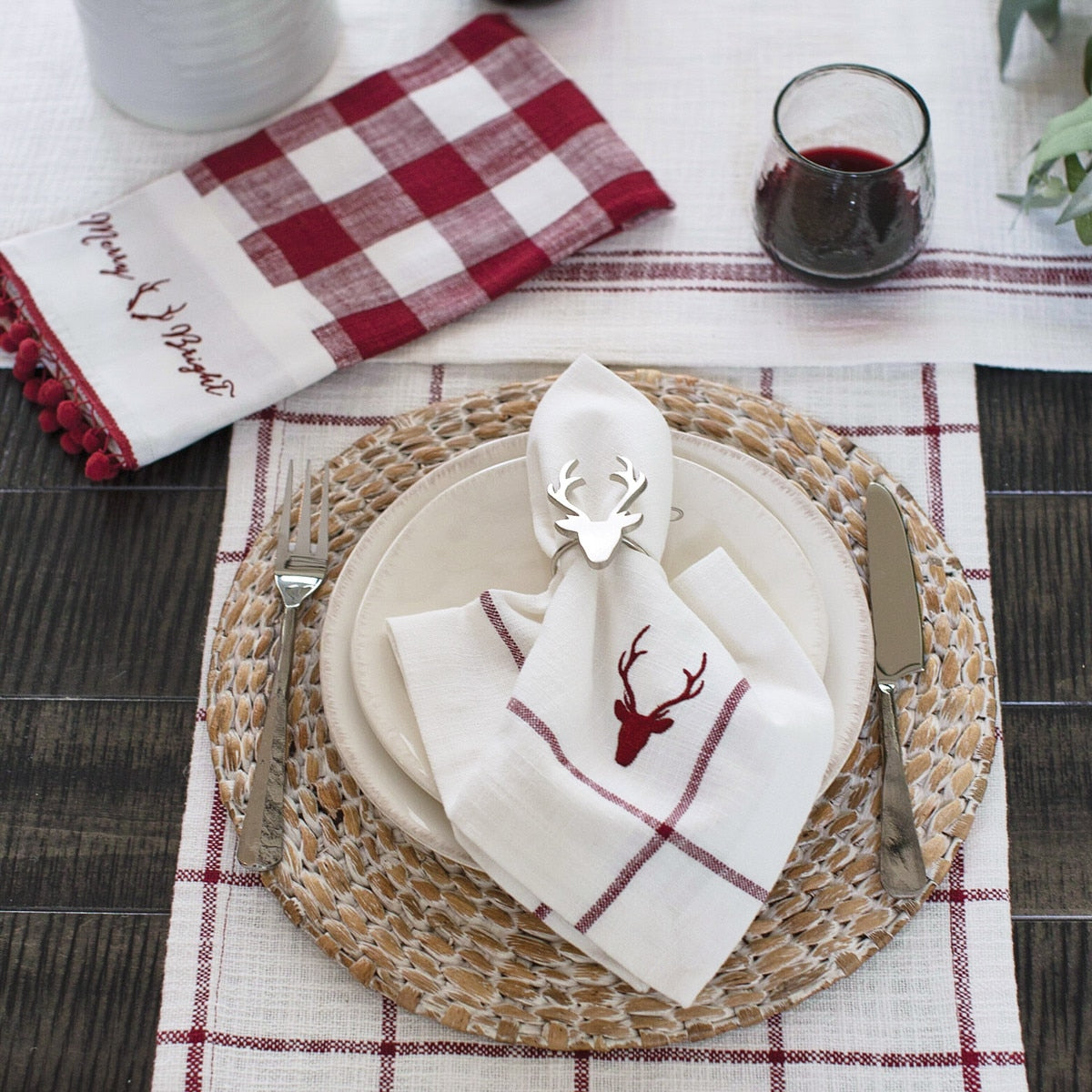 Park Designs Eva & Co Christmas Cheer Dishtowel - Set of 6