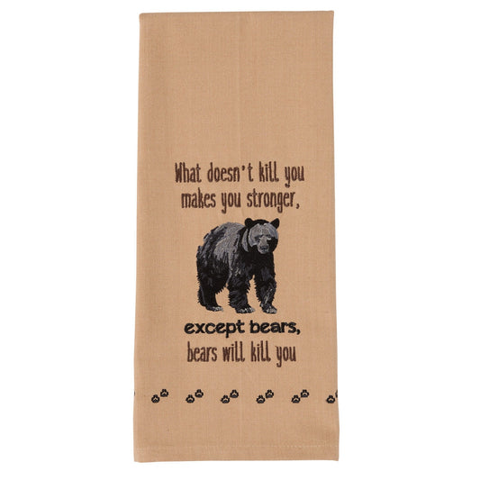Park Designs Except Bears Embroidered Dishtowel - Set of 6