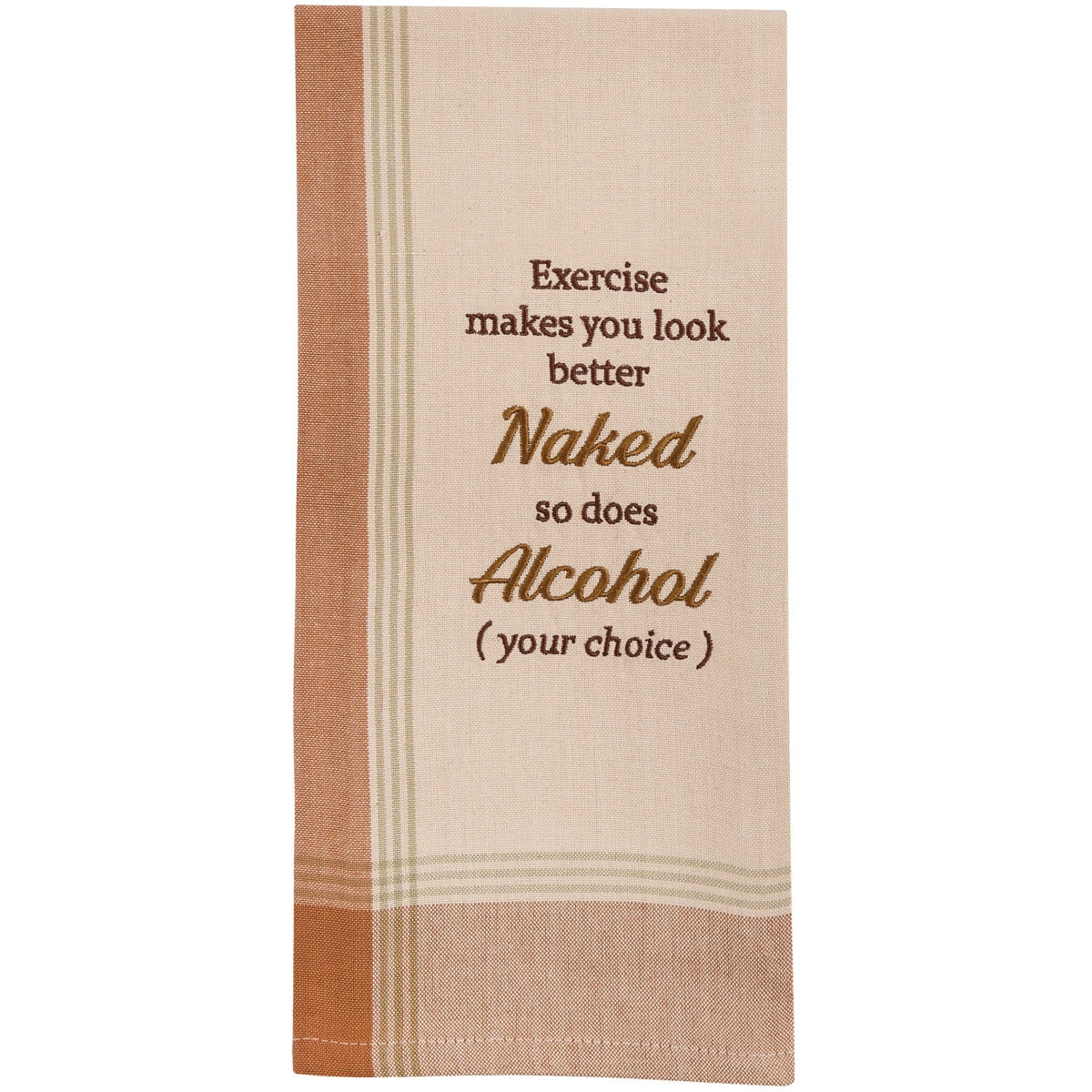 Park Designs Exercise Makes You Look Sentiment Dishtowel - Set of 6