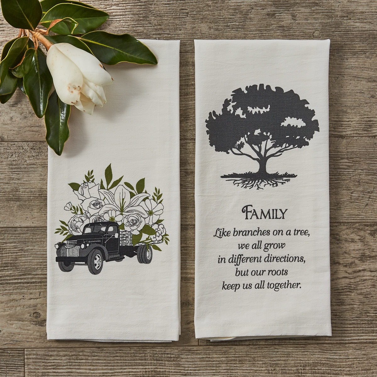 Park Designs Family Tree Printed Dishtowel - Set of 3