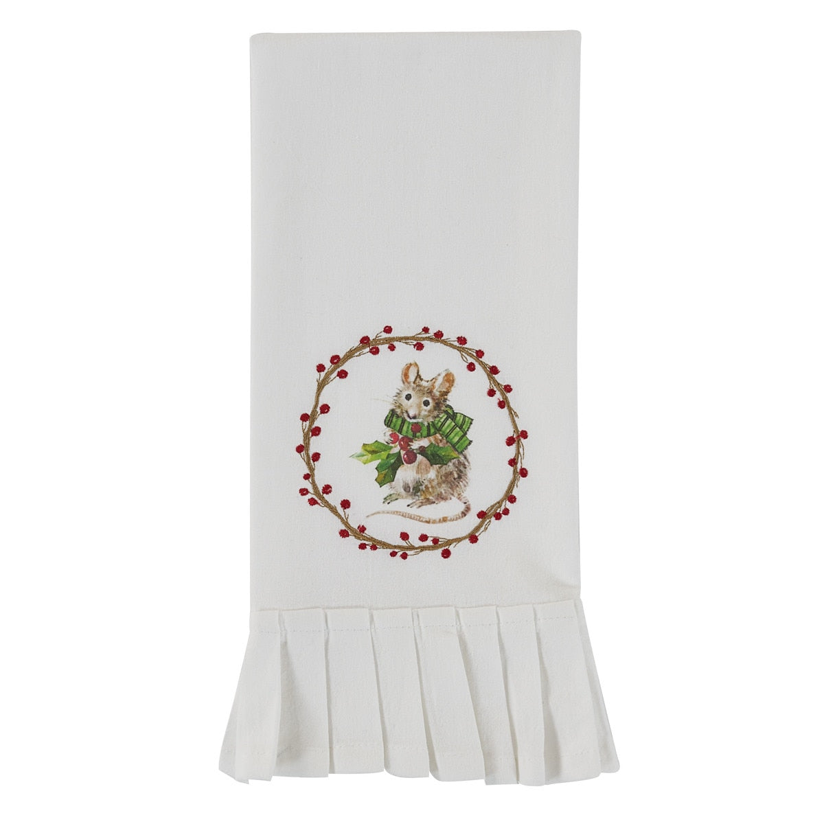 Park Designs Farmhouse Mouse Printed Embroidered Flour Sack Dishtowel - Set of 2